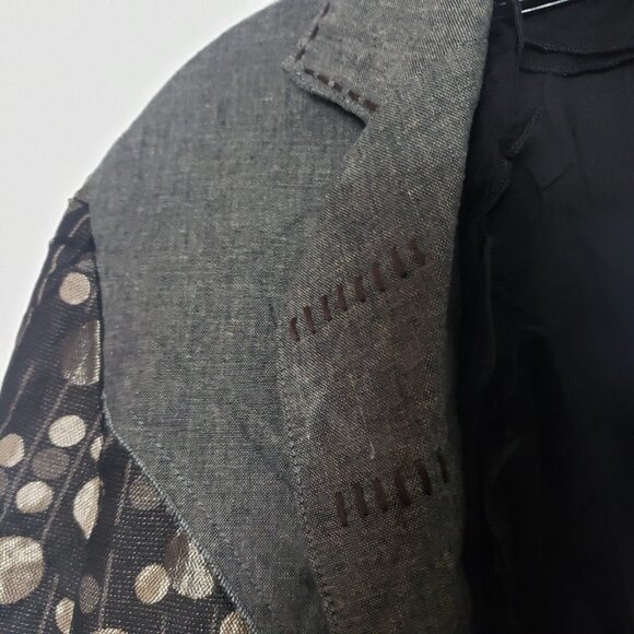 Vasteed Ruffle Edge Polka Dot Button lapel Jacket Blazer NWT size XL - Picture 7 of 12